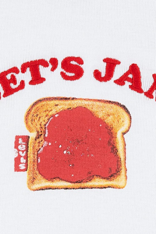 Levi's t-shirt dziecięcy RIB MEET AND GREET JAM TEE biały 3EP780