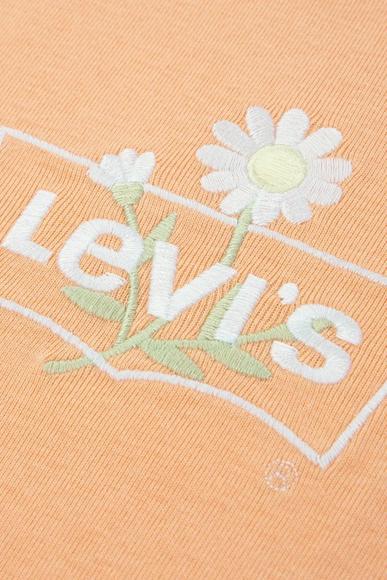 Dziewczynka Levi's t-shirt dziecięcy DAISY BATWING 4EP792 pomarańczowy