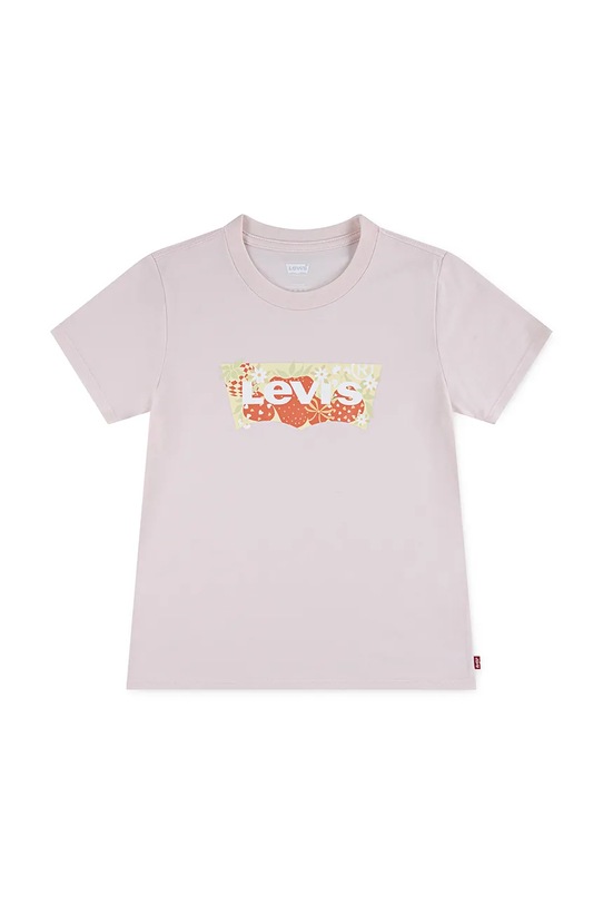 Levi's t-shirt dziecięcy STRAWBERRY SS BATWING TEE 4EP887 różowy SS26