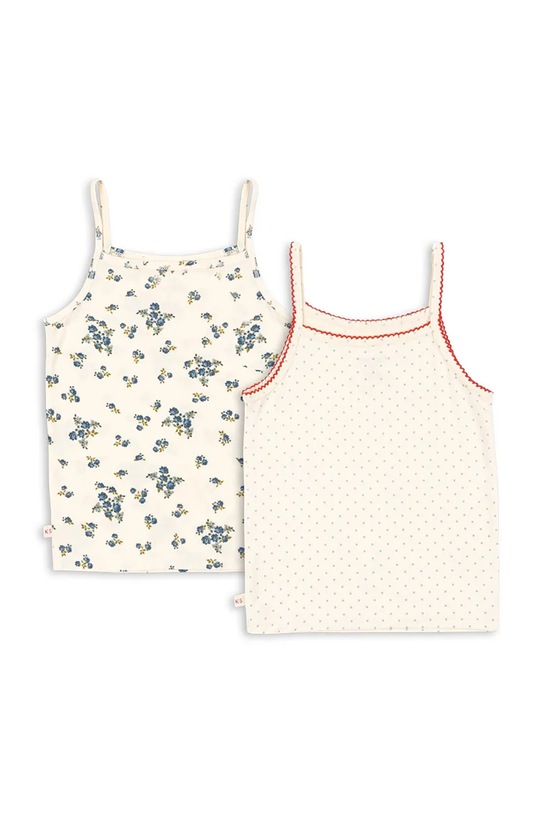 Konges Sløjd top dziecięcy MIMMI MODAL STRAP TOPS 2-pack KS104598.PPY2 beżowy SS26