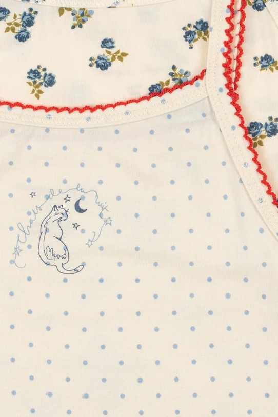 Dziewczynka Konges Sløjd top dziecięcy MIMMI MODAL STRAP TOPS 2-pack KS104598.PPY2 beżowy