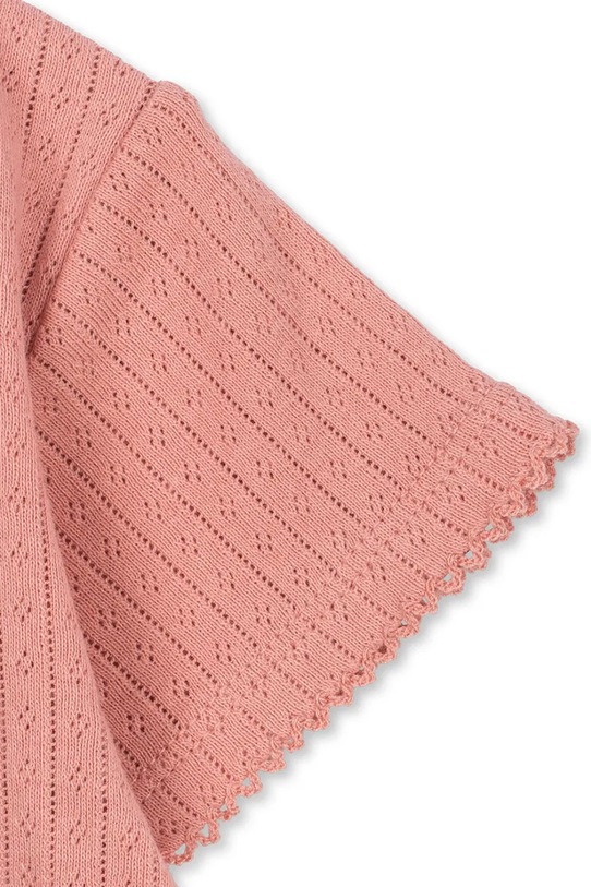 Konges Sløjd t-shirt bawełniany dziecięcy MINNIE TEE GOTS różowy KS105210.PPY2