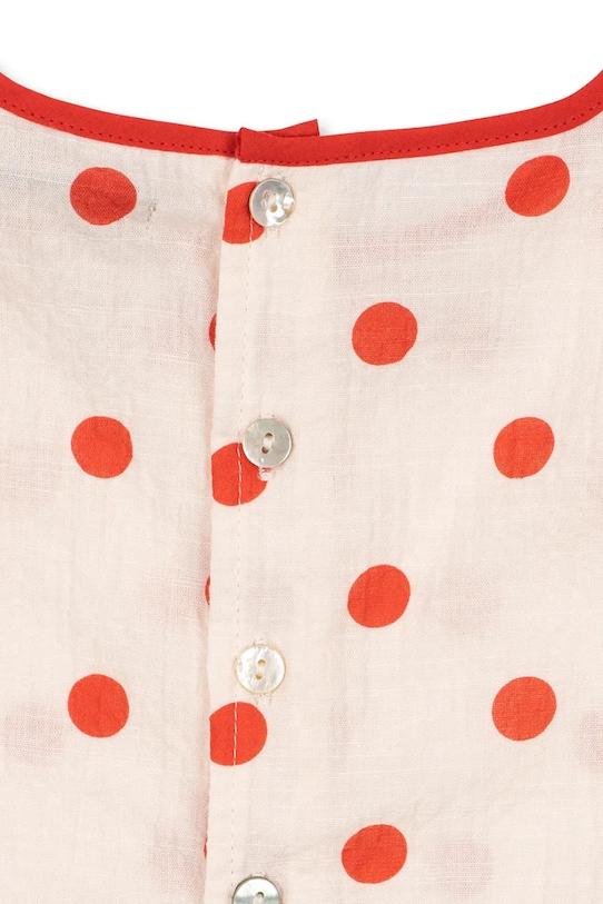 Konges Sløjd t-shirt bawełniany dziecięcy VIVO TOP GOTS beżowy KS105128.PPY2