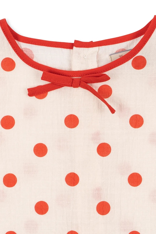 Konges Sløjd t-shirt bawełniany dziecięcy VIVO TOP GOTS KS105128.PPY2 beżowy