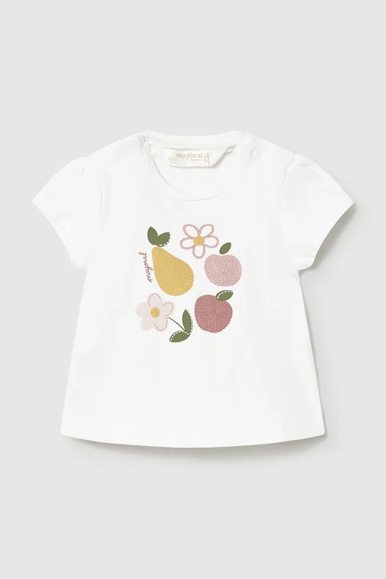 Футболка для немовлят Mayoral Newborn з еластаном білий 1076.2R.Newborn.PPY2