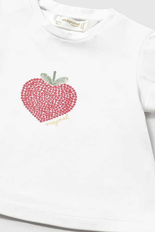 Девочка Футболка для младенцев Mayoral Newborn 1076.2R.Newborn.PPY2 белый