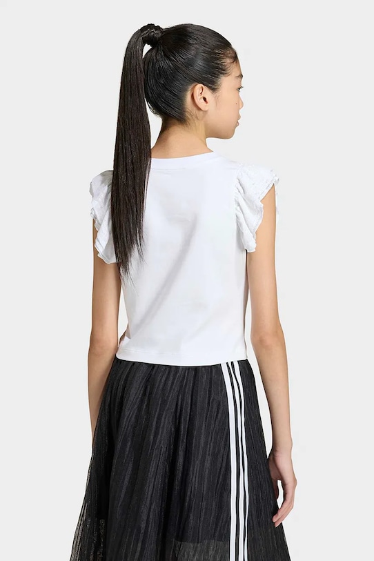 Fete adidas Originals tricou copii cu bumbac KC6771 alb