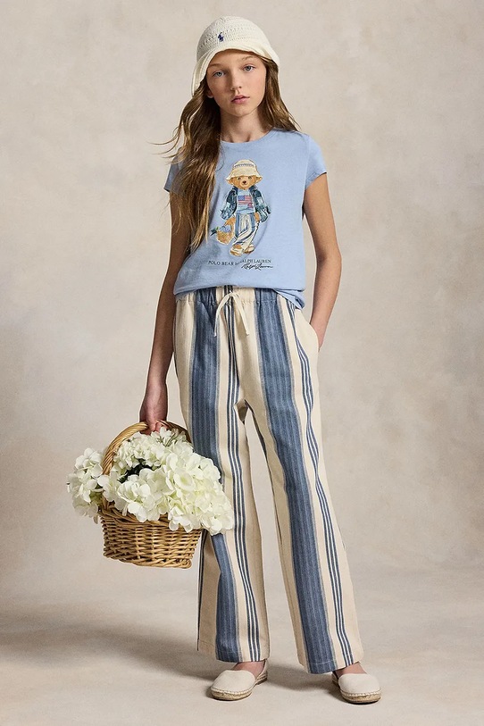 Polo Ralph Lauren t-shirt basic dziecięcy bawełniany niebieski 313A11759002