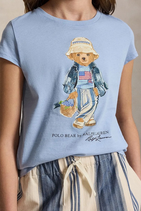 Polo Ralph Lauren t-shirt basic dziecięcy bawełniany 313A11759002 niebieski