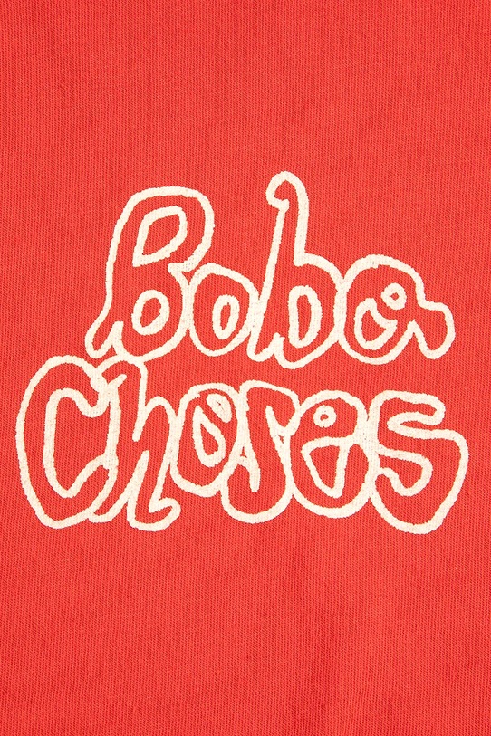 Dziewczynka Bobo Choses t-shirt bawełniany dziecięcy Bobo Choses By Hand 126AC139 czerwony