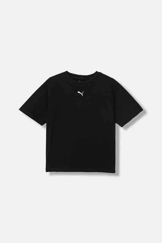 Παιδικό βαμβακερό μπλουζάκι Puma ESS βαμβάκι μαύρο 685131.PPY2
