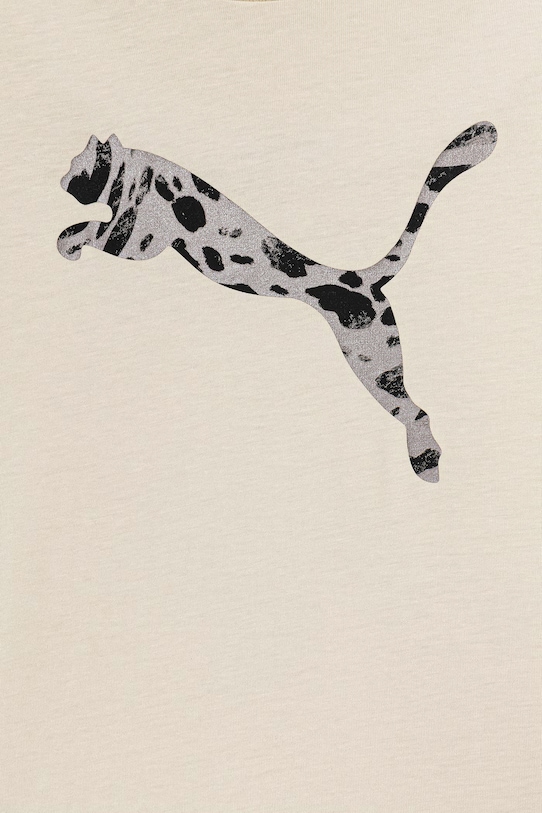 Dziewczynka Puma t-shirt bawełniany dziecięcy ESS GRAPHIC Animal 692491 beżowy