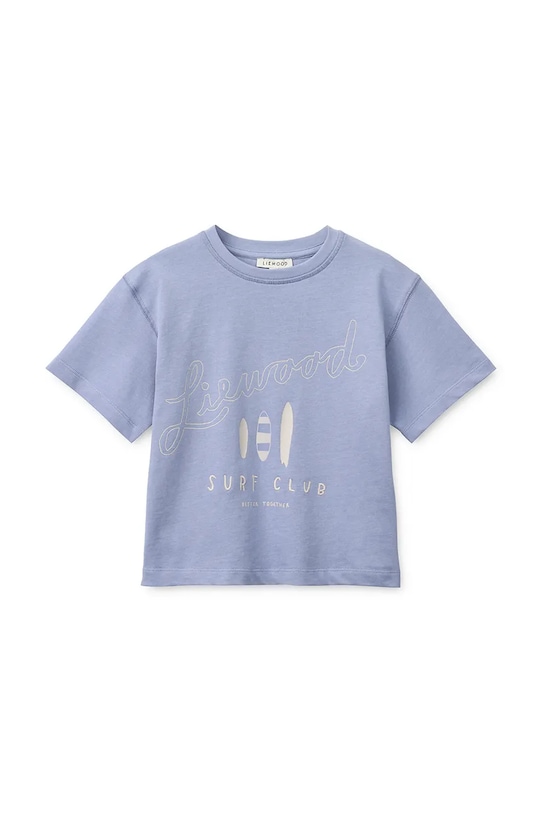 Παιδικό βαμβακερό μπλουζάκι Liewood Tyler Placement SS T-shirt LW20637.PPY2 μωβ SS26