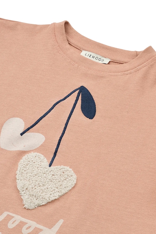 Κοριτσίστικα Παιδικό βαμβακερό μπλουζάκι Liewood Tyler Placement SS T-shirt LW20637.PPY2 ροζ