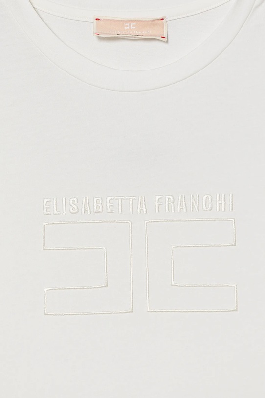 Dziewczynka Elisabetta Franchi t-shirt dziecięcy EFTS256.0.JE006.140.158 beżowy