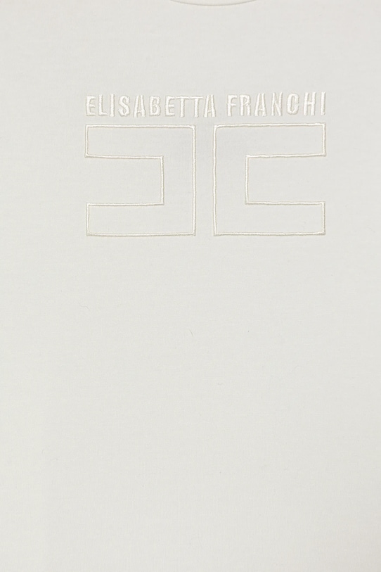 Dziewczynka Elisabetta Franchi t-shirt dziecięcy EFTS256.0.JE006.98.128 beżowy