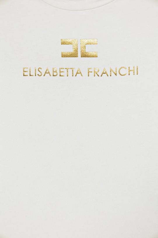 Dziewczynka Elisabetta Franchi t-shirt dziecięcy EFTS260.0.JE006.98.128 beżowy