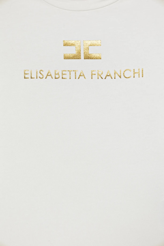 Dziewczynka Elisabetta Franchi t-shirt dziecięcy EFTS260.0.JE006.98.128 beżowy