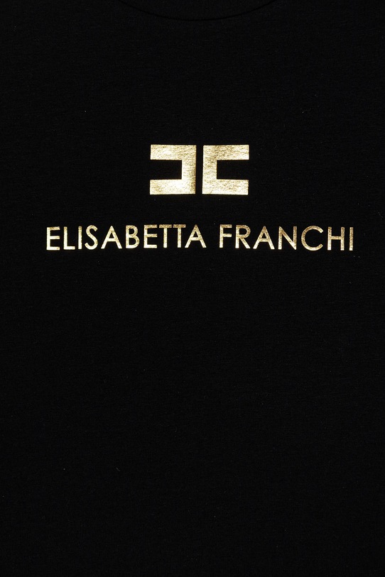 Dziewczynka Elisabetta Franchi t-shirt dziecięcy EFTS260.0.JE006.140.158 czarny