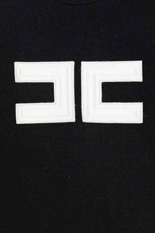 Dziewczynka Elisabetta Franchi t-shirt dziecięcy EFTS262.0.JE006.140.158 czarny