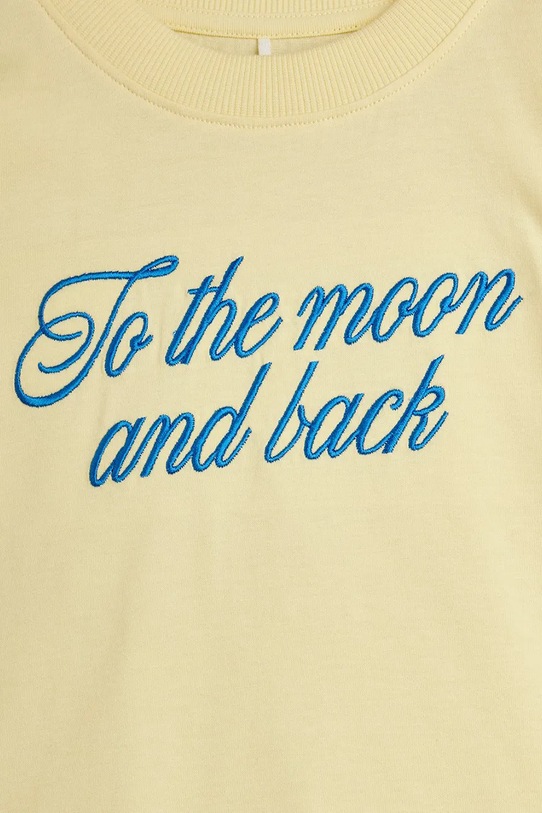 Dievča Mini Rodini tričko detské bavlnené To the moon 26220164 žltá