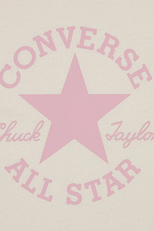 Dziewczynka Converse t-shirt dziecięcy 3CH526 beżowy