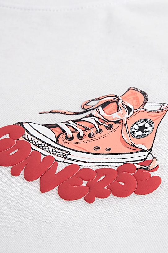 Dječja majica kratkih rukava Converse bijela 4CJ021