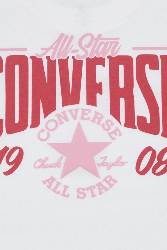 Dziewczynka Converse t-shirt dziecięcy 4CJ064 biały