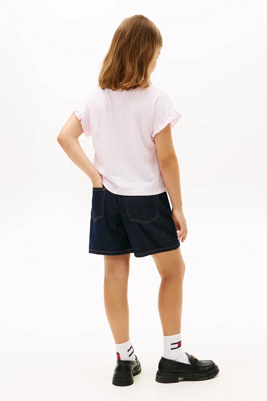 Tommy Hilfiger tričko detské s bavlnou ružová KG0KG08970.104.122.PPY2