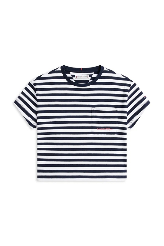 Tommy Hilfiger t-shirt dziecięcy bawełniany KG0KG09199.128.176.PPY2 granatowy SS26