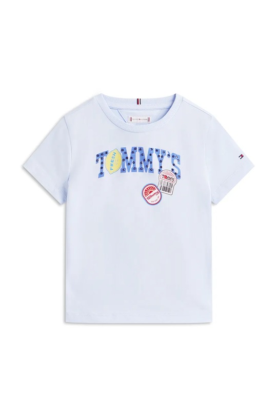 Tommy Hilfiger T-shirt dziecięcy bawełniany KG0KG09122.98.116.PPY2 niebieski SS26