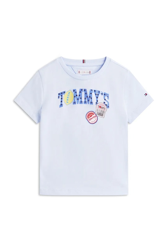 Tommy Hilfiger T-shirt dziecięcy bawełniany KG0KG09122.98.116.PPY2 niebieski SS26