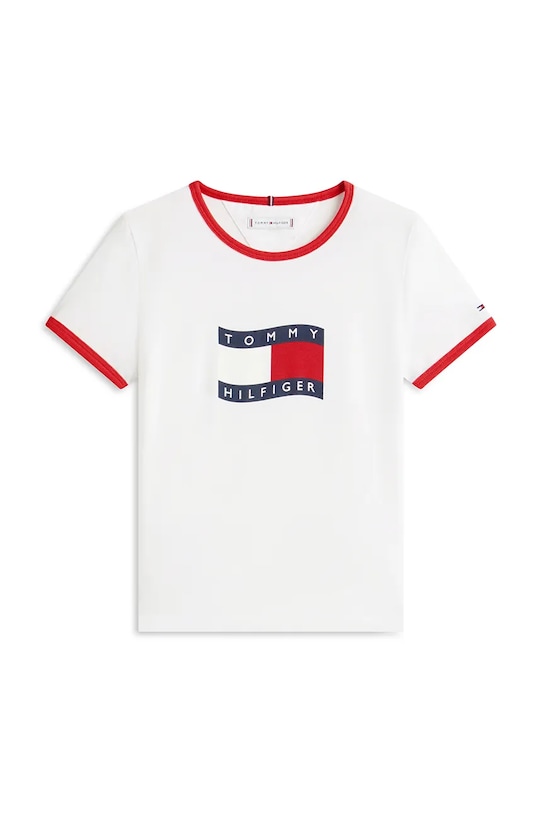 Tommy Hilfiger T-shirt dziecięcy bawełniany KG0KG09124.128.176.PPY2 biały SS26