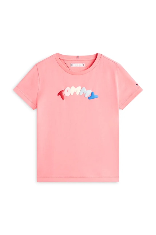 Tommy Hilfiger T-shirt dziecięcy bawełniany KG0KG09246.128.176.PPY2 różowy SS26