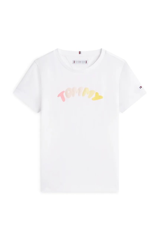 Tommy Hilfiger T-shirt dziecięcy bawełniany KG0KG09246.98.122.PPY2 biały SS26