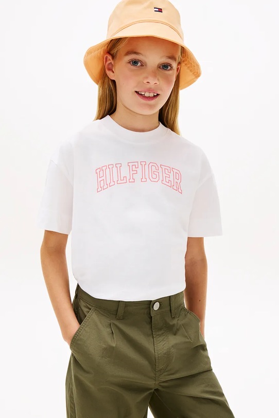 Tommy Hilfiger t-shirt dziecięcy bawełniany biały KG0KG09523.128.176.PPY2