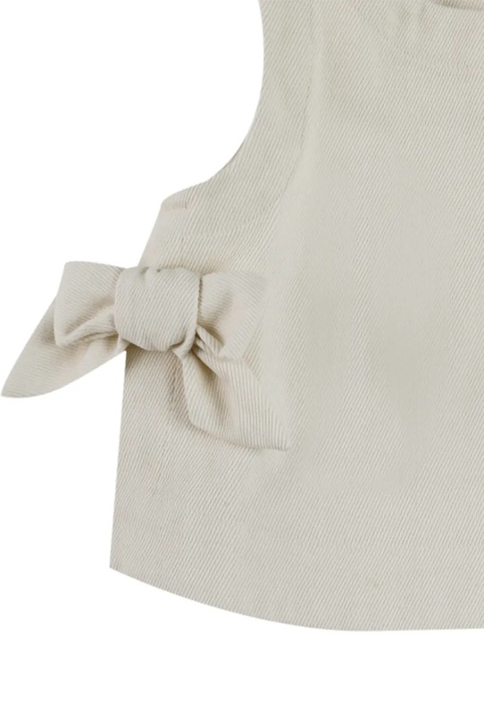 Donsje top bawełniany dziecięcy Veeri Top 4115600 beżowy