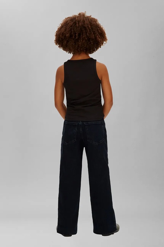 Calvin Klein Jeans top dětský bavlněný černá LVCKSJB10G.128.176.PPY2