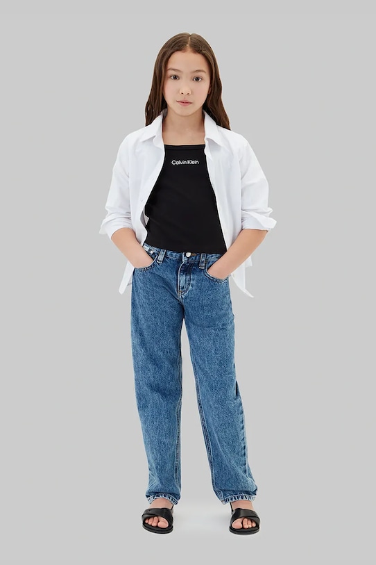 Calvin Klein Jeans top dziecięcy LVCKSJB12G.128.176.PPY2 czarny