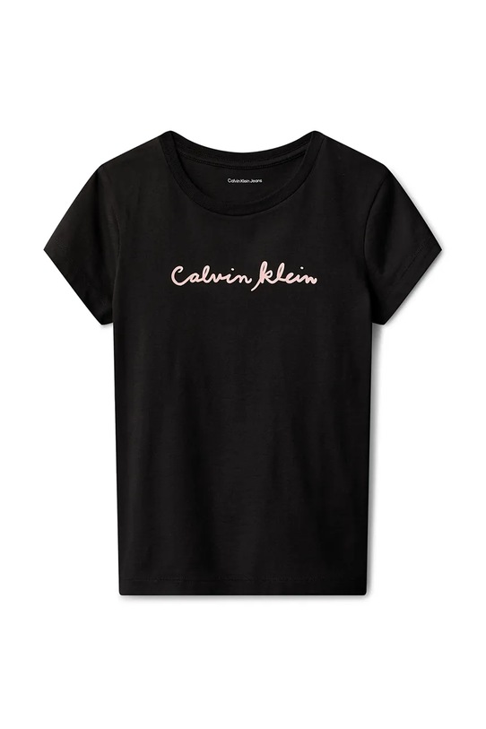 Calvin Klein Jeans T-shirt παιδικό βαμβακερό LVCKSJA17G.128.176.PPY2 μαύρο SS26