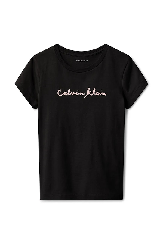 Calvin Klein Jeans T-shirt παιδικό βαμβακερό LVCKSJA17G.128.176.PPY2 μαύρο SS26