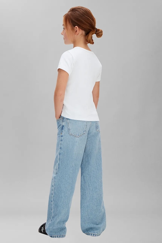 Calvin Klein Jeans tričko dětské bavlněné bílá LVCKSJB11G.128.176.PPY2
