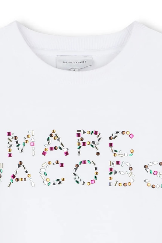 Djevojčice Dječja pamučna majica kratkih rukava Marc Jacobs W60746.156 bijela