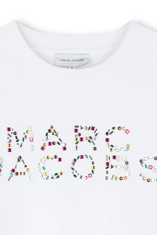 Момиче Детска памучна тениска Marc Jacobs W60746.114.150 бял