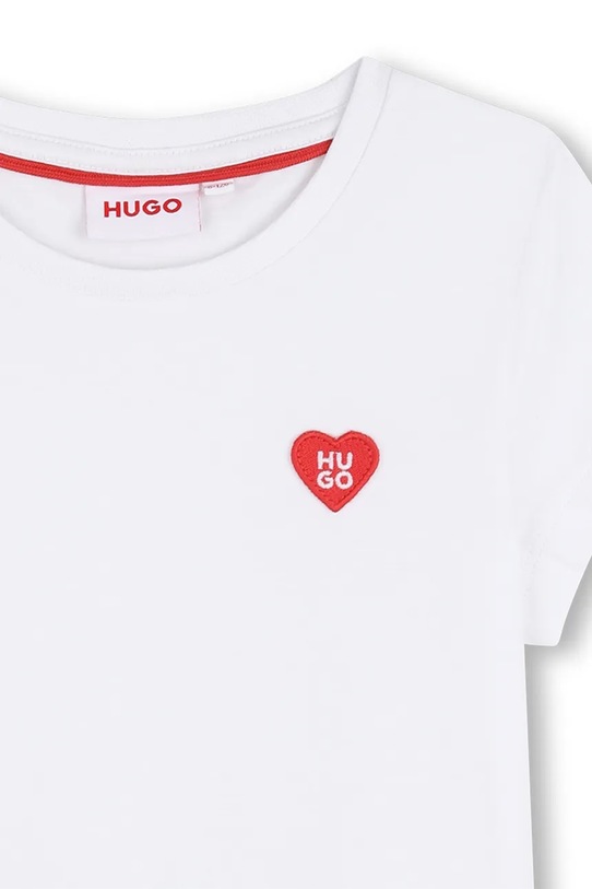 Dievča Detské bavlnené tričko HUGO G01047.102.108 biela