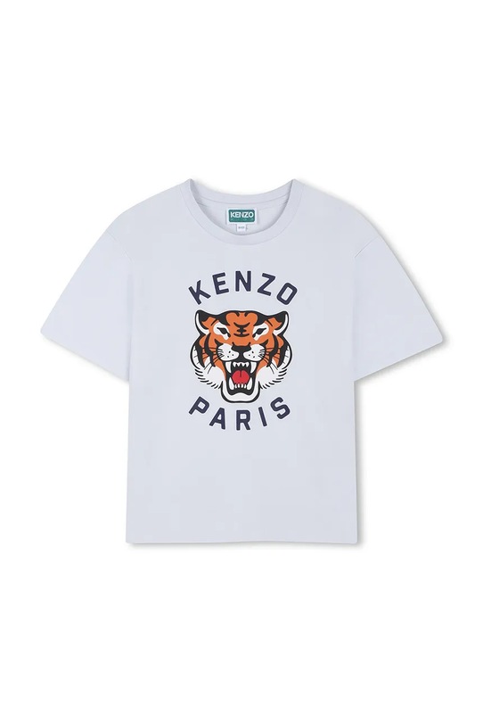 Παιδικό βαμβακερό μπλουζάκι Kenzo Kids στάμπα μπλε K61804.86.108
