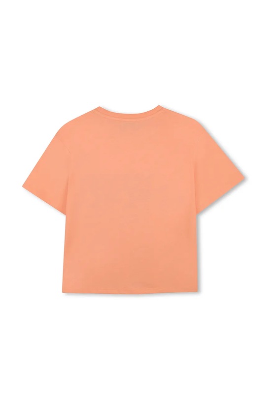 Παιδικό βαμβακερό μπλουζάκι Kenzo Kids K61804.114.150 πορτοκαλί SS26