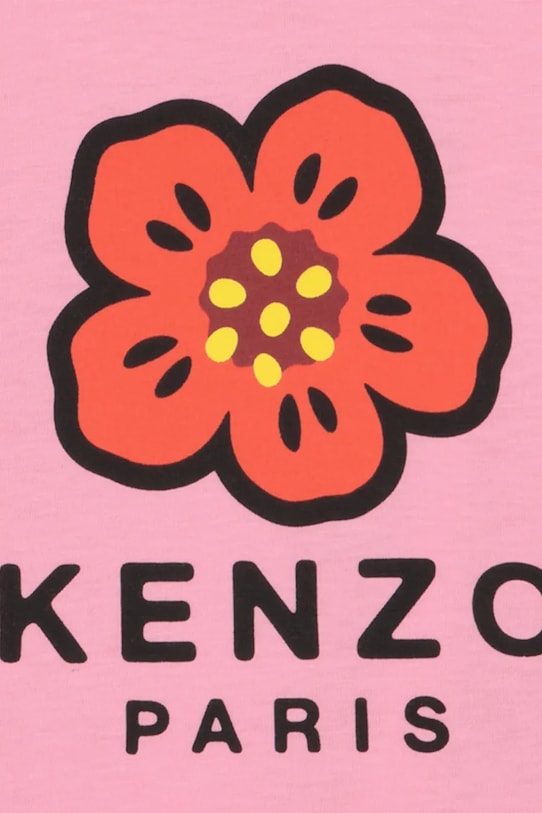 Dievča Detské bavlnené tričko Kenzo Kids K61818.71.81 ružová