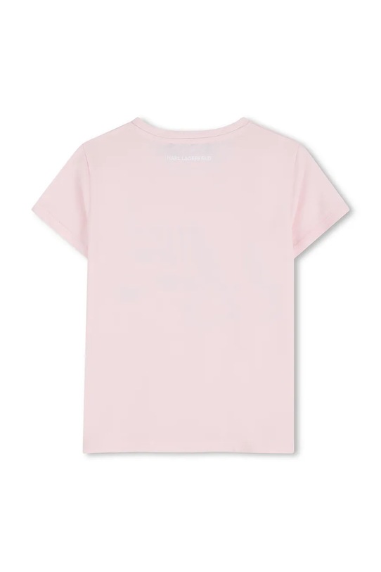 Dječja majica kratkih rukava Karl Lagerfeld Z31157.86.108 roza SS26