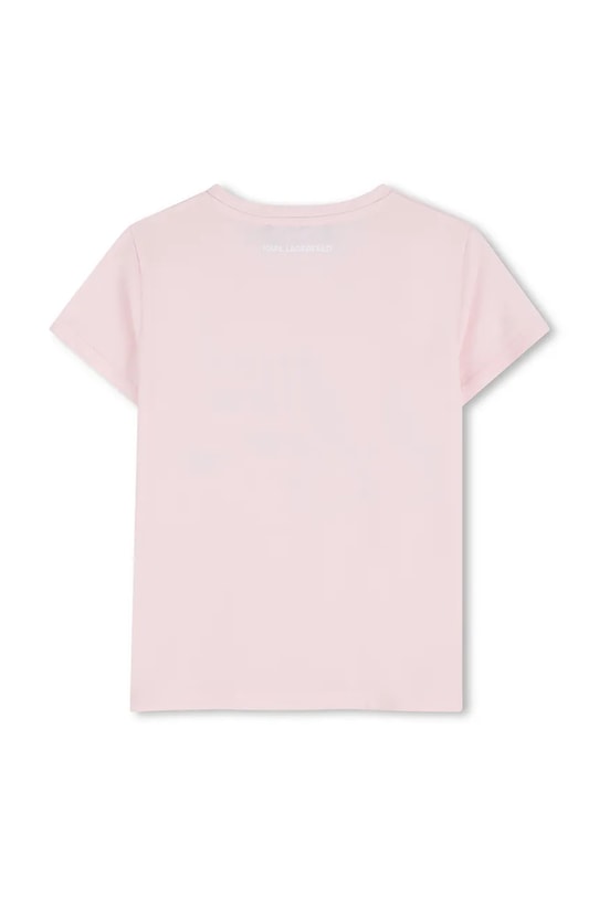 Dječja majica kratkih rukava Karl Lagerfeld Z31157.86.108 roza SS26